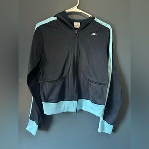 VIntage Y2K Nike Navy and Light Blue Hoodie, collectible!! Size M